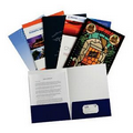 Custom Letter Size Presentation Paper Folder w/ 4" Glued Pockets